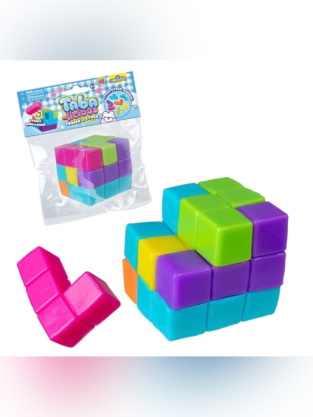 Taba Licious Color Block Puzzle Cube - Multicolor Kids Brain Toy